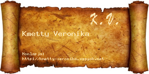 Kmetty Veronika névjegykártya